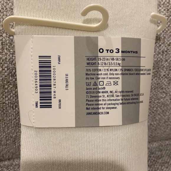 Janie and Jack rose flower tights NWT 0-3 mos - Picture 2 of 2